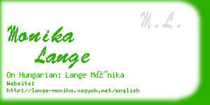 monika lange business card